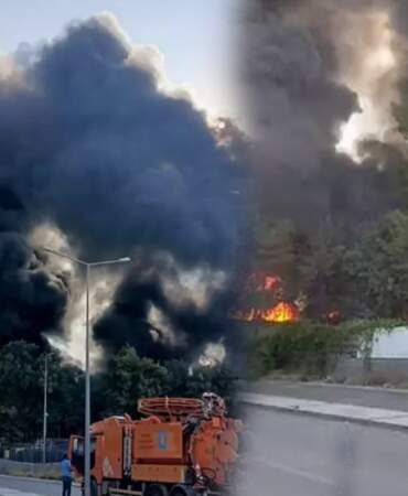 İzmir’de Hastane Yakınında Yangın, Tahliye Başladı
