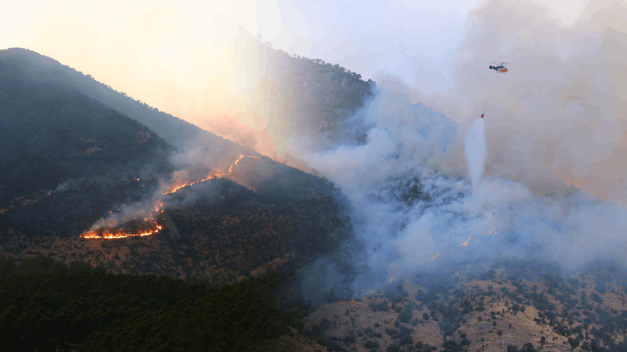 Kahramanmaraş’taki Orman Yangını İki Gündür Sürüyor
