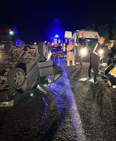 Karabük’te Otomobil Takla Attı: 1’i Çocuk 4 Yaralı