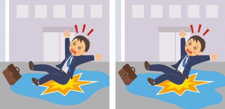 Kaygan zeminde duramayan iki adam arasındaki 3 farkı sadece gerçek dâhiler 14 saniyede buluyor - Resim : 1