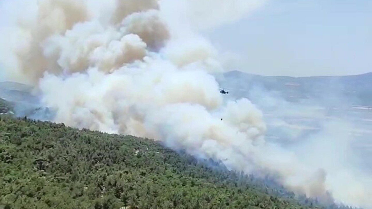 Manisa’daki Orman Yangını İkinci Gününde: Havadan ve Karadan Müdahale Sürüyor