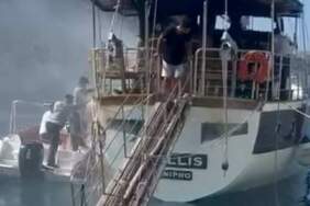 Marmaris’te Tekne Yangını