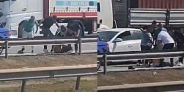 Otoyolda Linç Gibi Saldırı: Önü Kesildi, Darbedildi, Su ile Ayıltılmaya Çalışıldı!