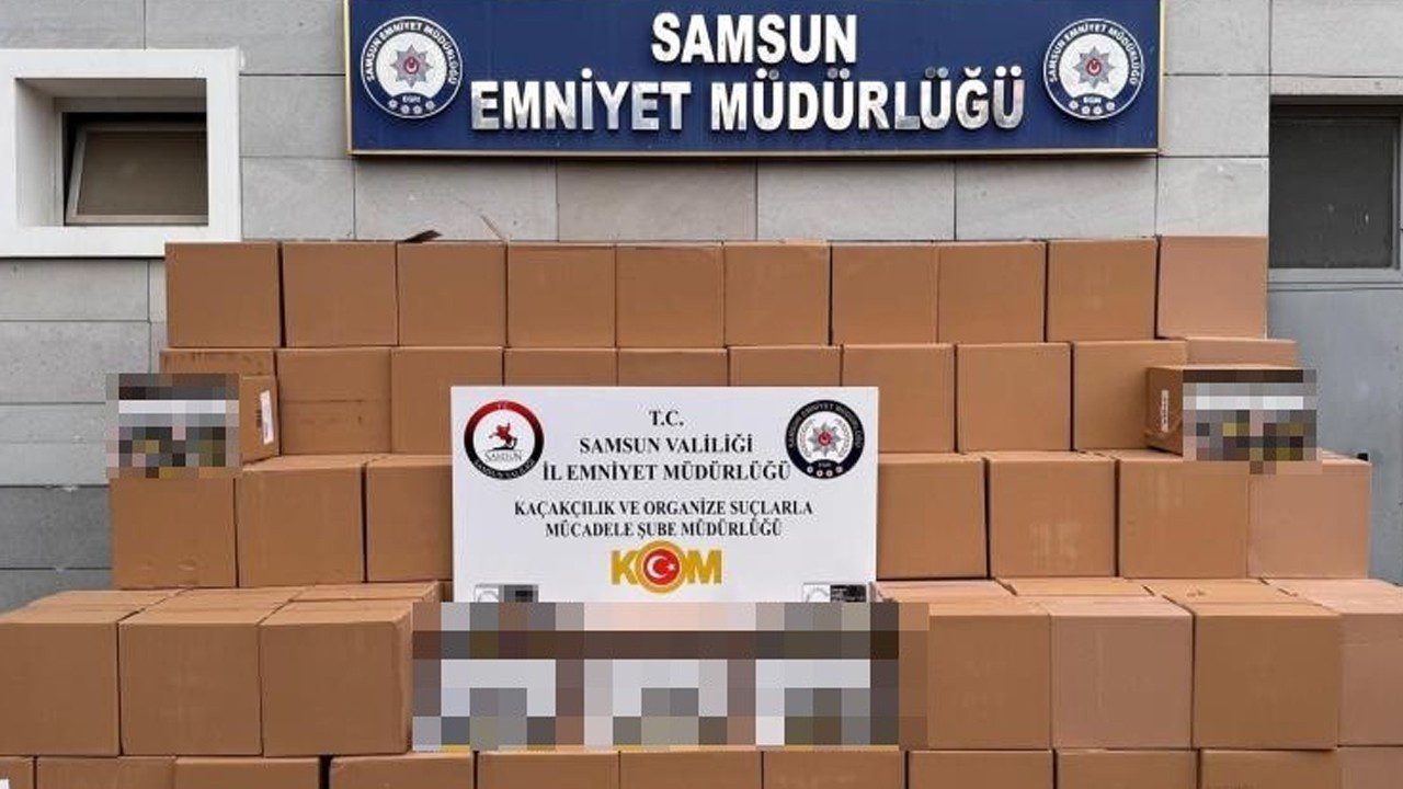 Samsun’da 3 Milyona Yakın Kaçak Makaron Ele Geçirildi