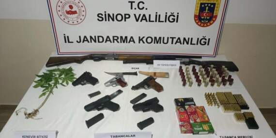 Sinop’ta Silah ve Uyuşturucu Operasyonu: 3 Kişi Yakalandı