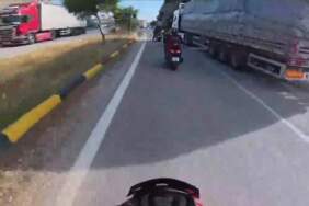 Tırı Motosikletlerin Üzerine Sürdü! O Anlar Kamerada