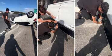 Trafik Kazası Sonrası İlginç Anlar: Camı Kırıp Yardım Etti, Teşekkür Beklerken Hakaretle Karşılaştı