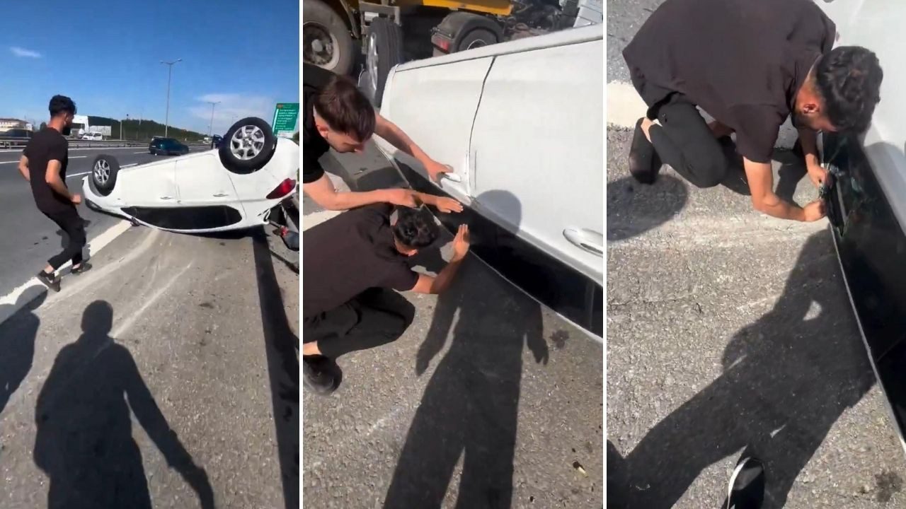 Trafik Kazası Sonrası İlginç Anlar: Camı Kırıp Yardım Etti, Teşekkür Beklerken Hakaretle Karşılaştı