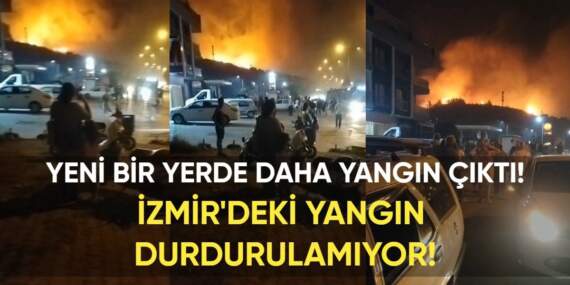 İzmir’deki yangınlar bir türlü durdurulamıyor! Yeni çıkan yangın yerleşim bölgesini tehdit ediyor: Vatandaşlar caddelere döküldü