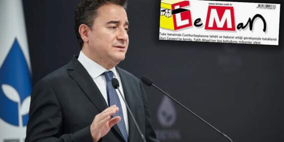 Ali Babacan’dan Leman Dergisi’ne tepki: Toplumsal barışı zedeliyor