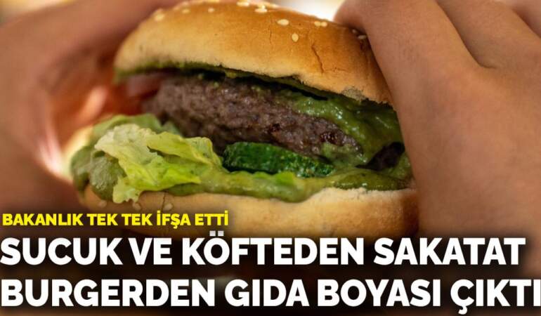 Bakanlık tek tek ifşa etti! Sucuk ve köfteden sakatat, burgerden gıda boyası çıktı