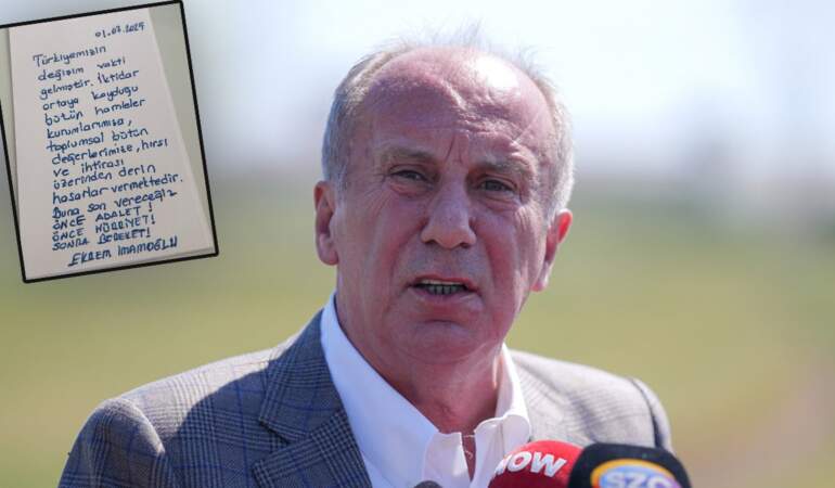 İmamoğlu, İnce aracılığıyla mesaj gönderdi: Türkiyemizin değişim vakti gelmiştir