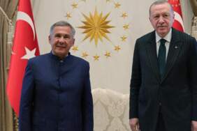 Erdoğan, Tataristan Cumhurbaşkanı Minnihanov ile bir araya geldi