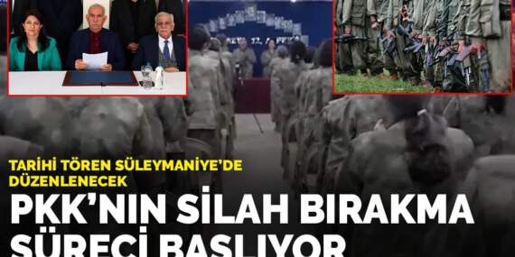 PKK’nın silah bırakma süreci başlıyor: Tarihi tören Süleymaniye’de düzenlenecek