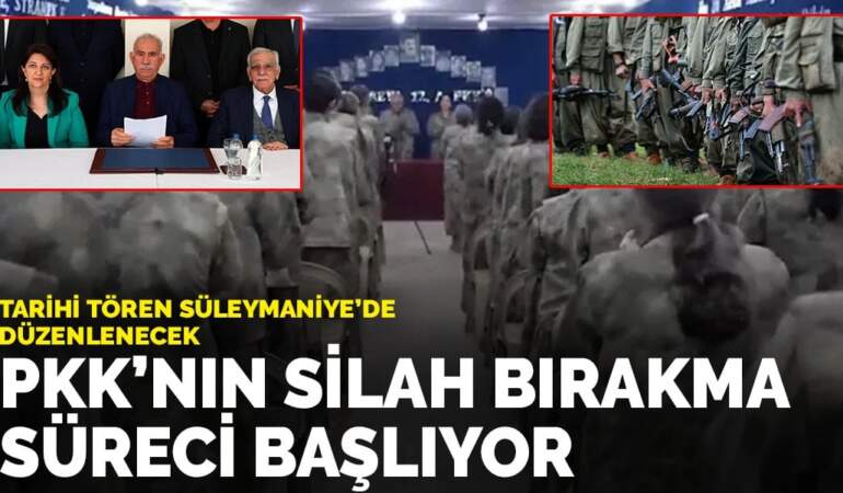 PKK’nın silah bırakma süreci başlıyor: Tarihi tören Süleymaniye’de düzenlenecek