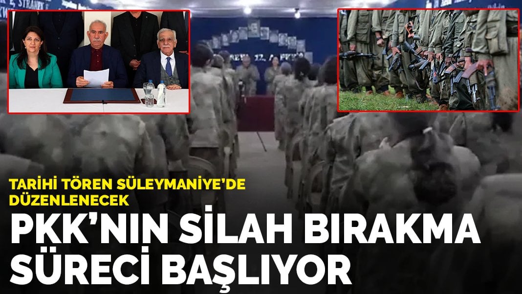 PKK’nın silah bırakma süreci başlıyor: Tarihi tören Süleymaniye’de düzenlenecek