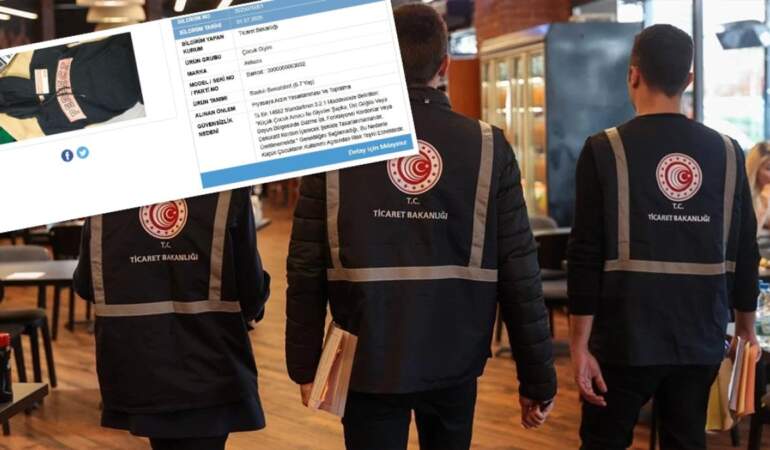 Bakanlık bir çocuk giyim ürününün satışını yasakladı, piyasadan toplatılıyor