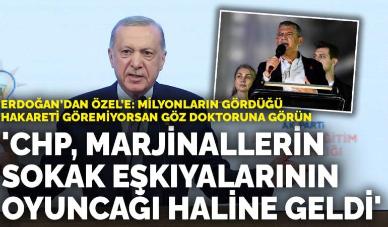Erdoğan’dan Özel’e: Milyonların gördüğü hakareti göremiyorsan göz doktoruna görün
