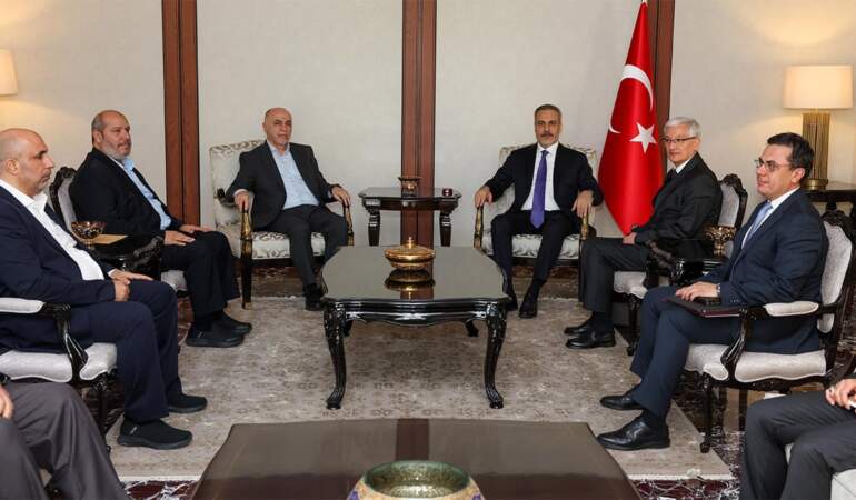 Bakan Fidan Ankara’da Hamas heyetiyle görüştü