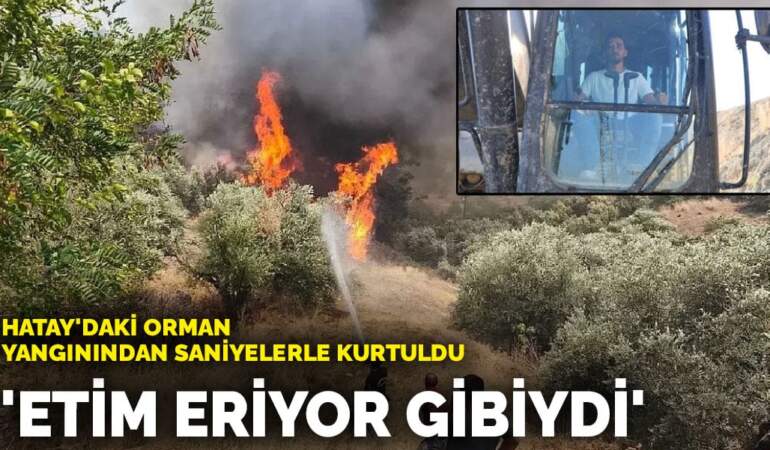 Hatay’daki orman yangınından saniyelerle kurtuldu: Etim eriyor gibiydi