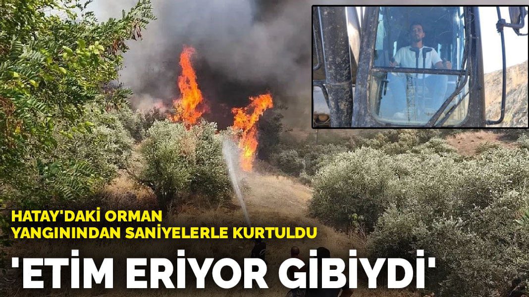 Hatay’daki orman yangınından saniyelerle kurtuldu: Etim eriyor gibiydi
