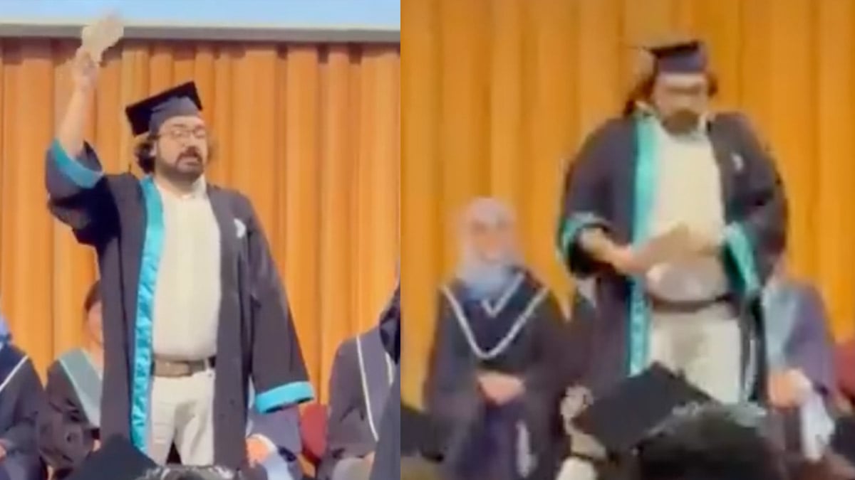 Boğaziçi’nde mezuniyet törenine damga vuran protesto! Diplomasını yırttı attı: “Bu istibdat rejiminin diploması hükümsüzdür”