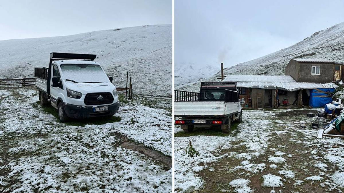 Doğu Karadeniz’de akılalmaz olay! Yazın ortasında lapa lapa kar yağdı, her yer bembeyaz oldu!