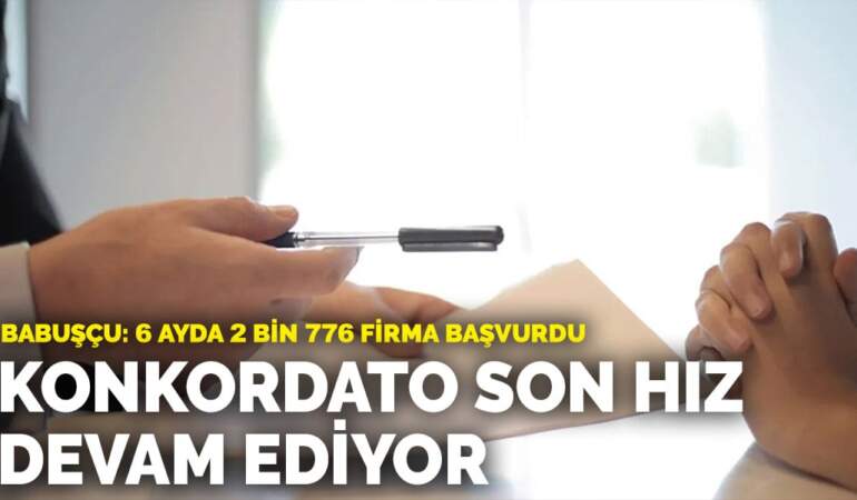 Konkordato son hız devam ediyor… Babuşcu: 6 Ayda 2 bin 776 firma başvurdu