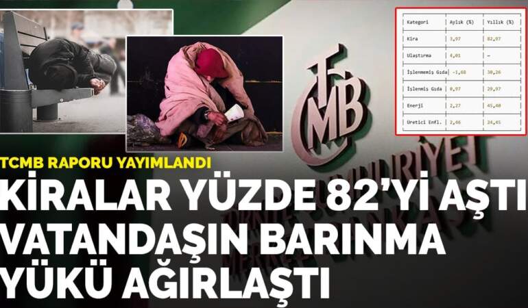 TCMB raporu yayımlandı: Kiralar yüzde 82’yi aştı, vatandaşın barınma yükü ağırlaştı