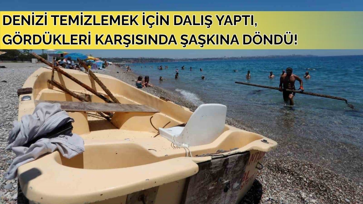 Denizin dibine daldı, gördüğü karşısında şoke oldu! Antalya’da gizemli batık: Hemen polise haber verdi