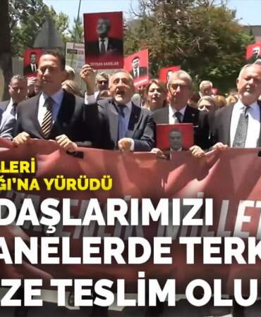 CHP milletvekilleri Adalet Bakanlığı’na yürüdü: Ne yoldaşlarımızı hapishanelerde terk ederiz ne de size teslim oluruz