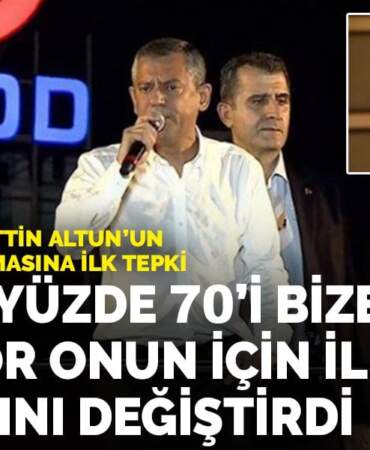 Özel’den Altun’un görevden alınmasına ilk tepki: Halkın yüzde 70’i bize inanıyor onun için iletişim başkanını değiştirdi