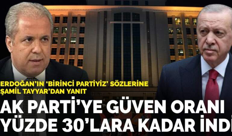 Erdoğan’ın ‘birinci partiyiz’ sözlerine Şamil Tayyar’dan yanıt: AK Parti’ye güven oranı yüzde 30’lara kadar indi