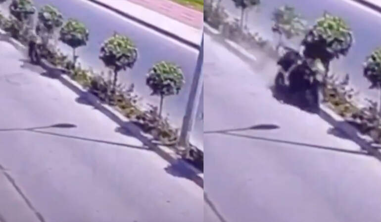 Tek teker üzerinde giden motosiklet aydınlatma direğine çarptı: 1 ölü, 1 ağır yaralı
