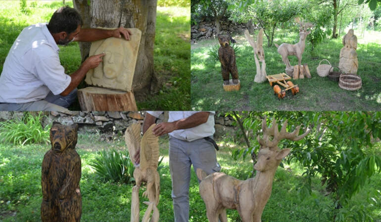 Bunların ağaç dalı olduğuna kimse inanmıyor! Kurumuş dallardan sanat eseri ortaya çıkarıyor