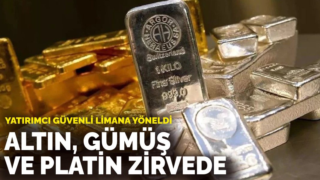 Yatırımcı güvenli limana yöneldi: Altın, gümüş ve platin zirvede