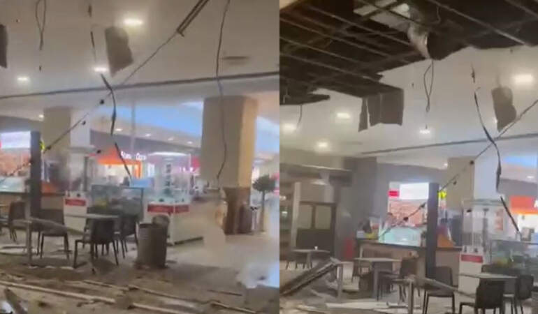 Beylikdüzü’nde AVM’de asma tavan çöktü
