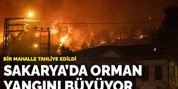 Sakarya’da orman yangını büyüyor! Bir mahalle tahliye edildi
