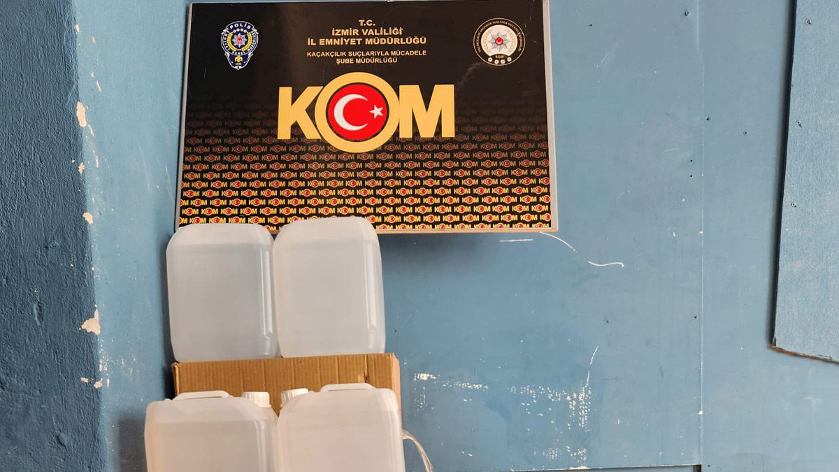 İzmir’de sahte alkol operasyonu