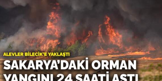Sakarya’daki orman yangını 24 saati aştı: Alevler Bilecik’e yaklaştı