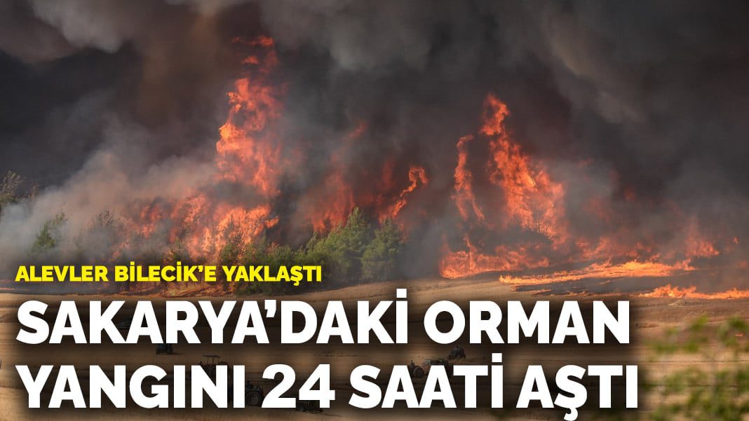 Sakarya’daki orman yangını 24 saati aştı: Alevler Bilecik’e yaklaştı