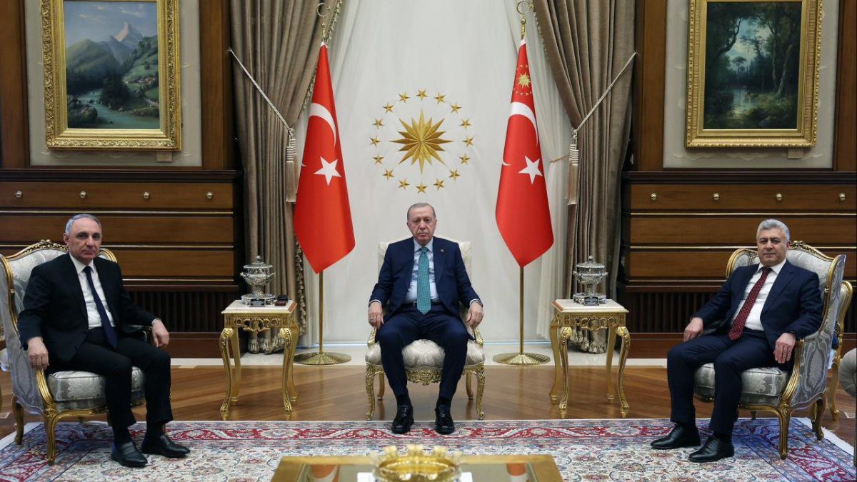 Erdoğan, Azerbaycan Başsavcısı Kamran Aliyev’i kabul etti