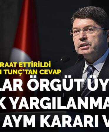 700 terörist beraat ettirildi iddiasına Bakan Tunç’tan cevap: PKK’lılar örgüt üyesi olarak yargılanmayacak çünkü AYM kararı var