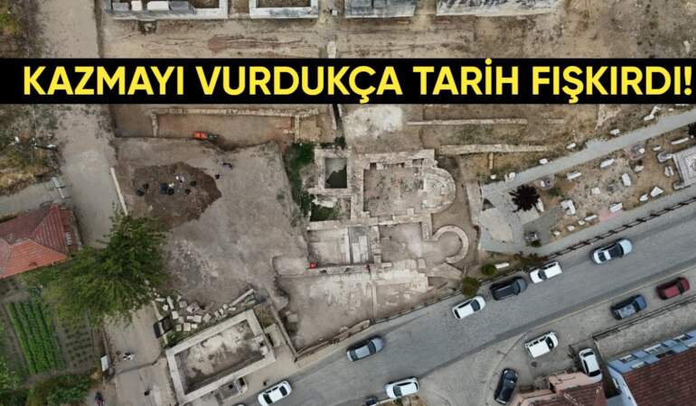 Düzce’de kazma her indiğinde tarih fışkırıyor! Antik tiyatroda Bizans’a ait ibadethane bulundu