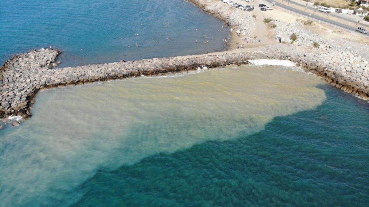 Akdeniz’de endişe veren görüntü: Ünlü sahil beyaz tabakayla kaplandı