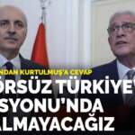 Dervişoğlu’ndan Kurtulmuş’a cevap: ‘Terörsüz Türkiye’ Komisyonu’nda yer almayacağız