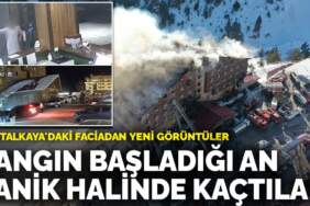 Kartalkaya’daki faciadan yeni görüntüler: Yangın başladığı an panik halinde kaçtılar