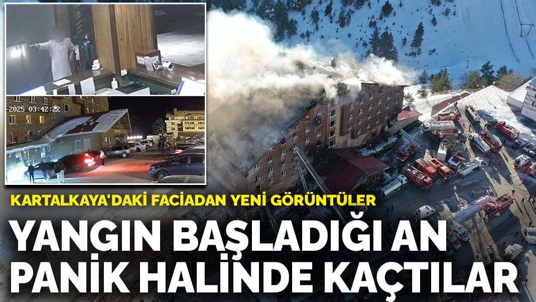 Kartalkaya’daki faciadan yeni görüntüler: Yangın başladığı an panik halinde kaçtılar