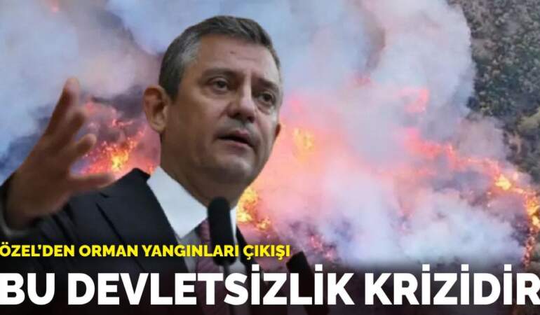 Özel’den orman yangınları çıkışı: Bu devletsizlik krizidir