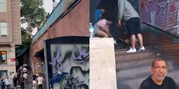 Beyoğlu’nda minibüs otobüse çarptı, yaya üst geçitten düştü! Çok sayıda yaralı var